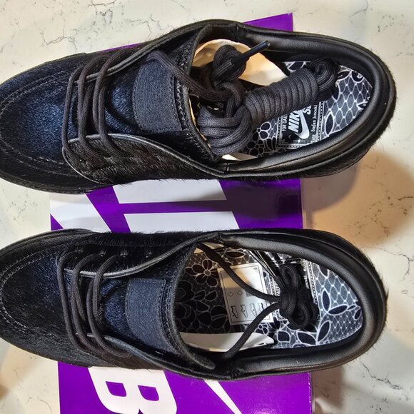 NIKE SB Zoom Janoski OG+ Skate HF3060-001 Triple Black Pony Hair 2025 MENS 10 - Picture 6 of 10